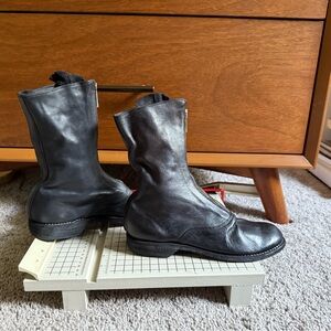 Guidi Black Leather women Boots 37.5
